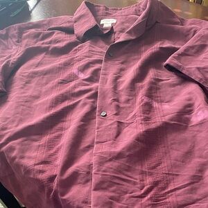 Claiborne Men's Maroon Button Down Shirt